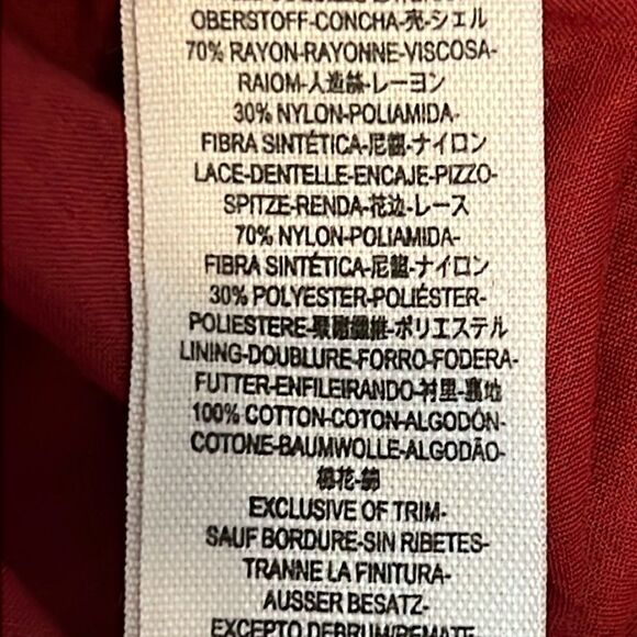 Free People Red,Brown, Black Russian Lace‎ Sleeveless High Low Dress Size XS - Picture 16 of 16